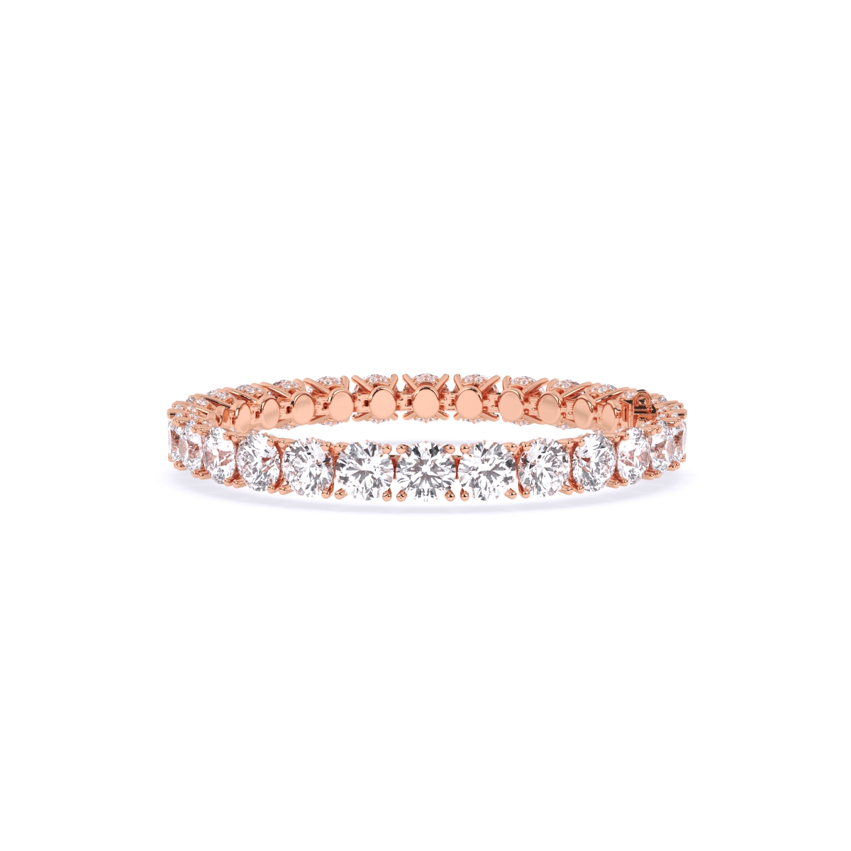 Round Solitaire Diamond Tennis Bracelet